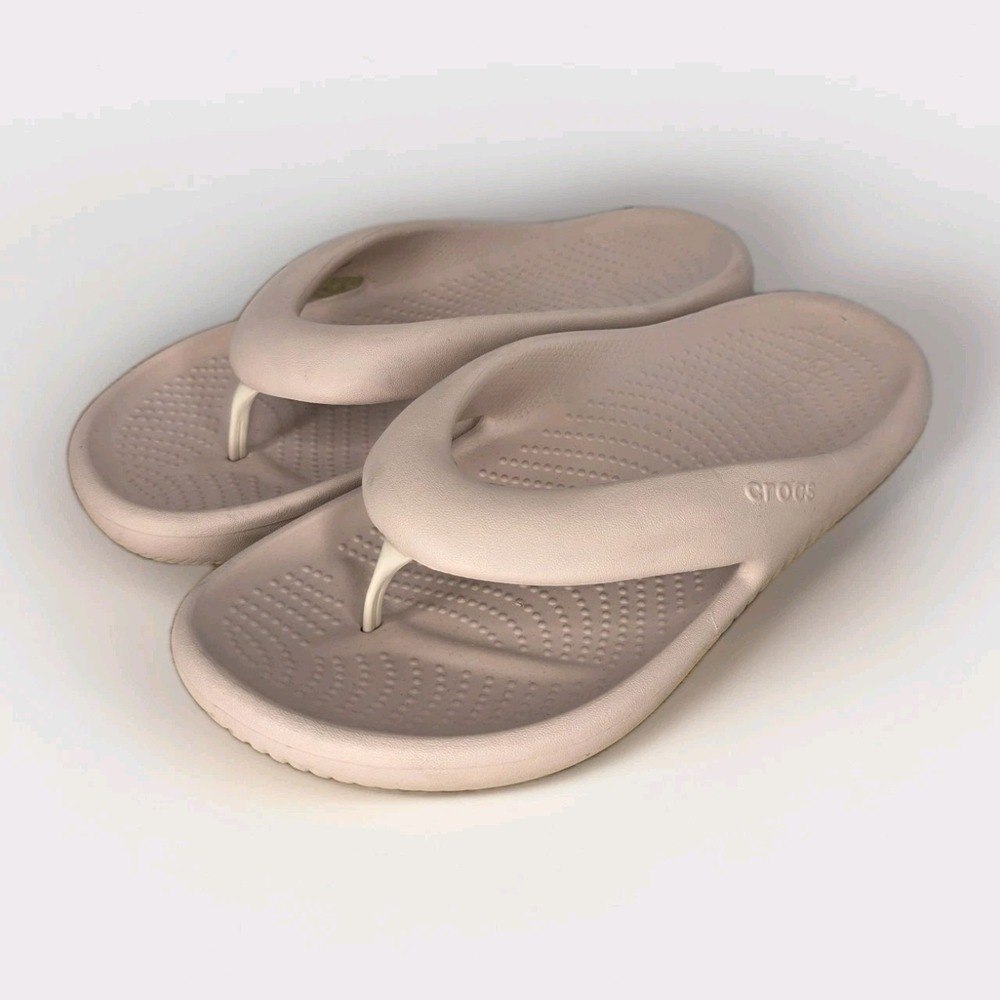 Crocs Mellow Recovery M 11 Flip Flops Sandals Blush Taupe Nude Minimalist Light